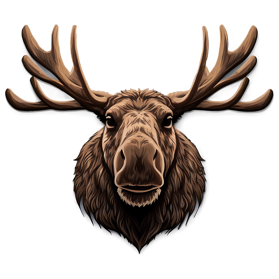 Moose Head Line Art Png Xqh3