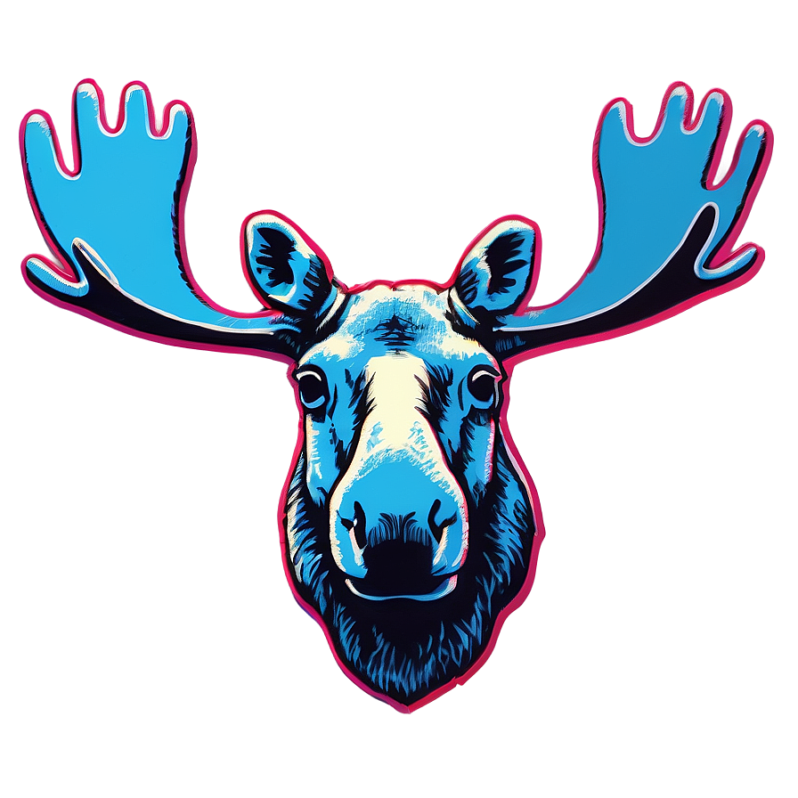 Moose Head Pop Art Png Ape