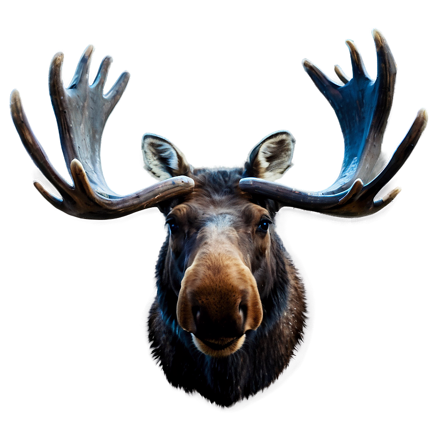 Moose Head Silhouette With Background Png 06292024