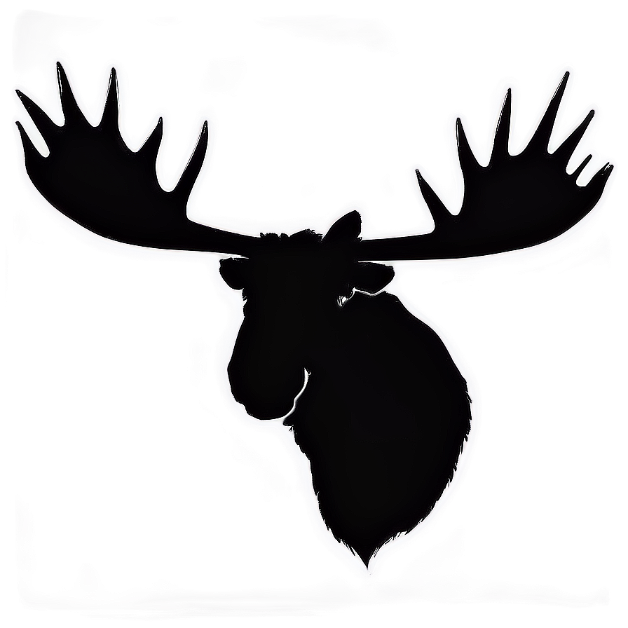 Moose Head Silhouette With Background Png Pep35