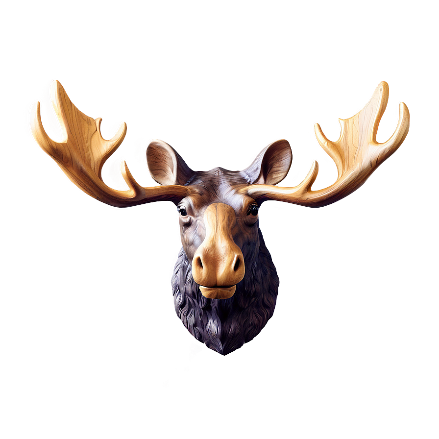 Moose Head Trophy Illustration Png 06292024