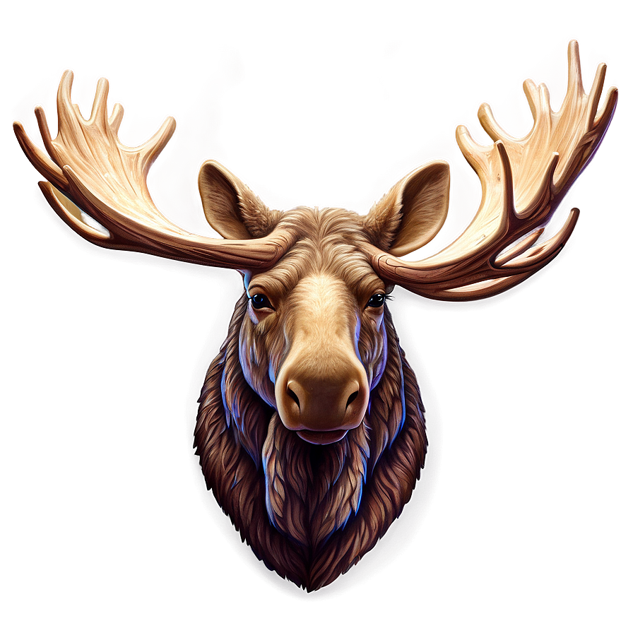 Moose Head With Text Banner Png 6