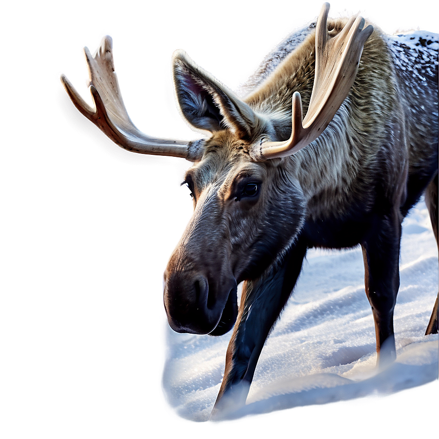 Moose In Winter Wonderland Png 05242024