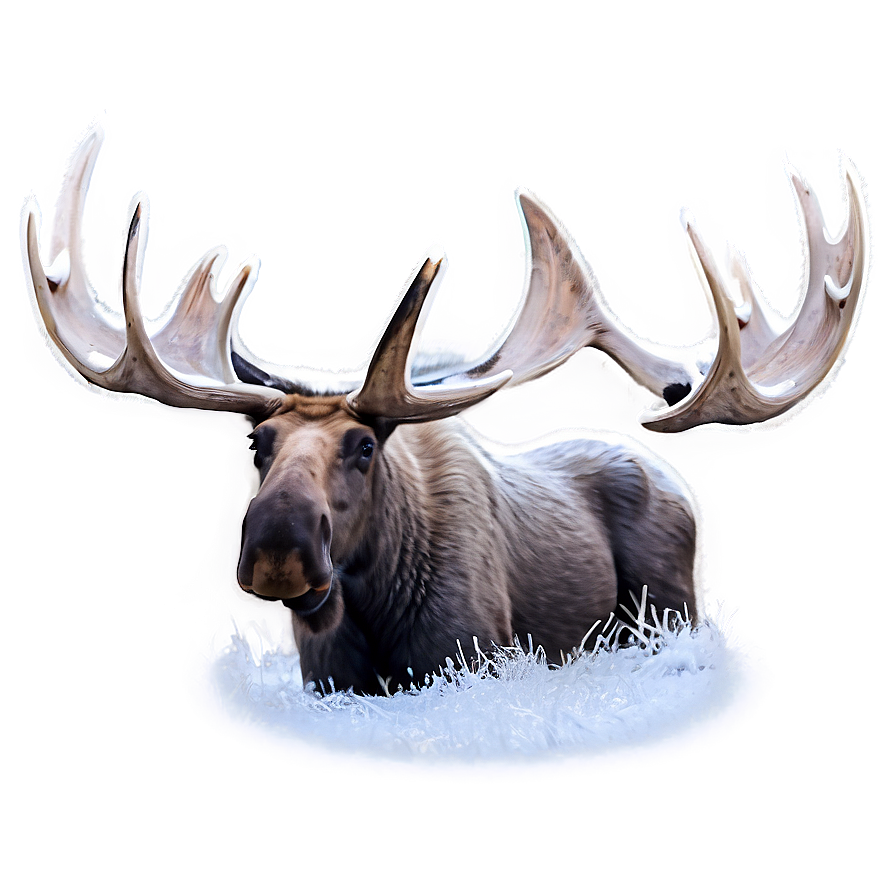 Moose In Winter Wonderland Png Oov7