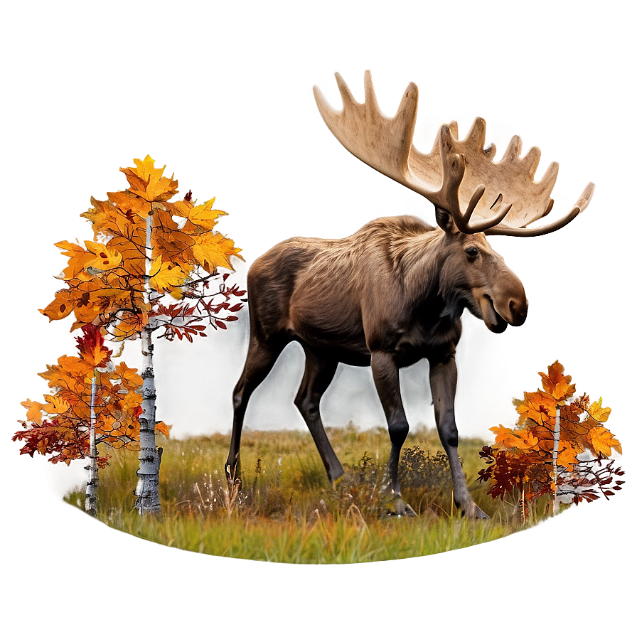 Moose With Autumn Background Png 05242024