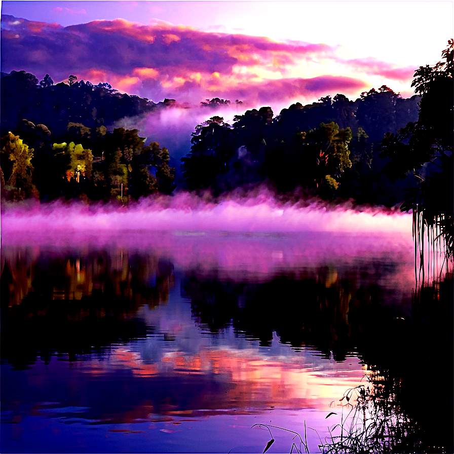 Morning Lake Mist Png 06282024