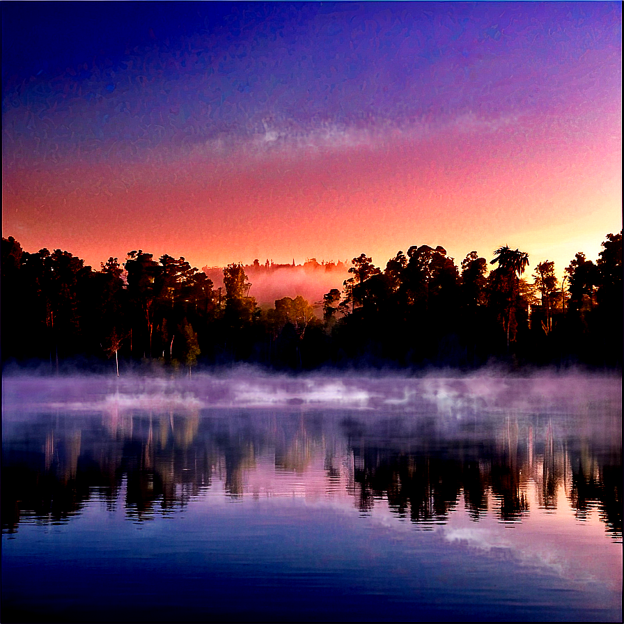 Morning Lake Mist Png 06282024