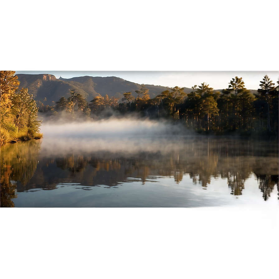 Morning Lake Mist Png 1