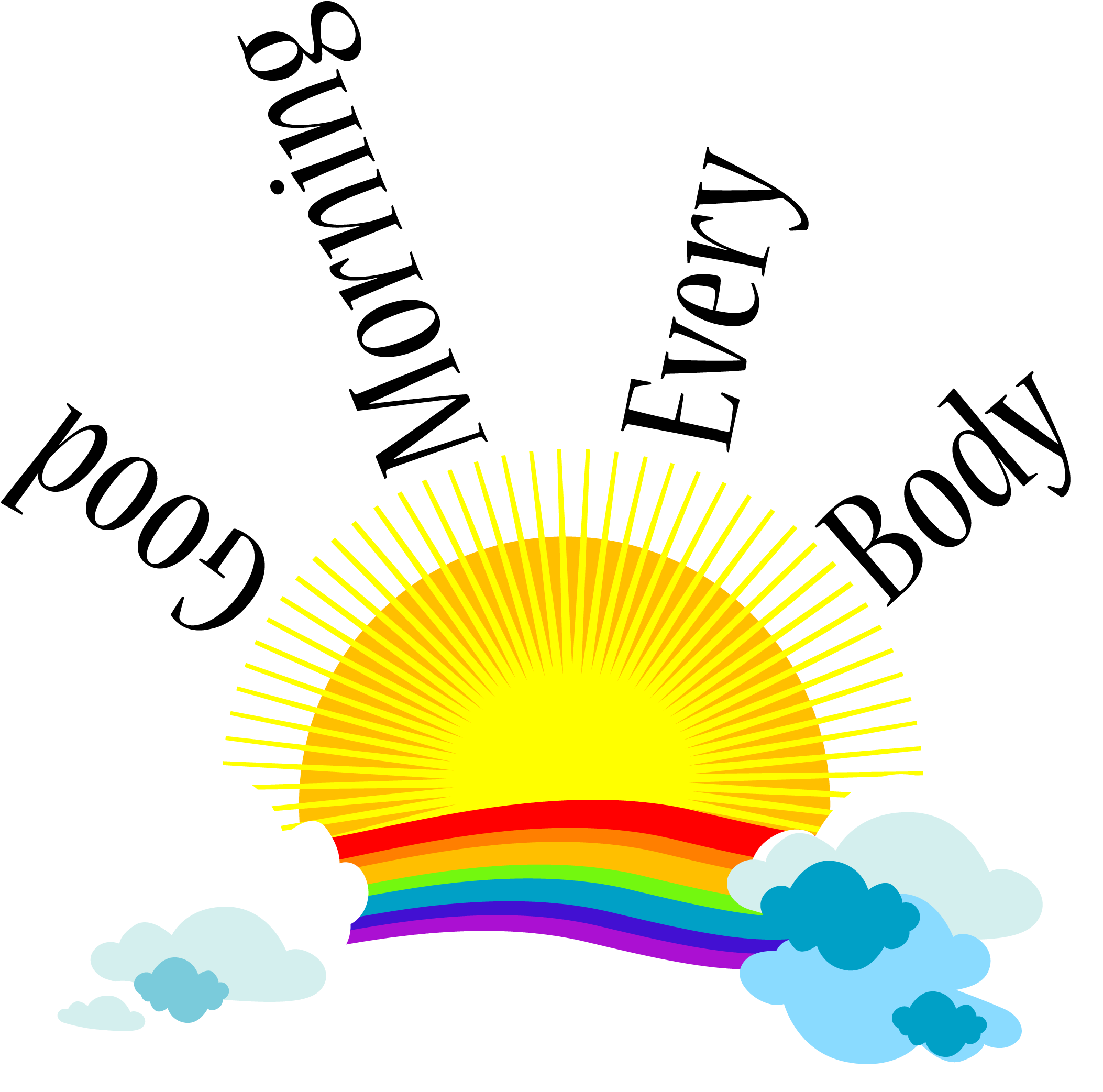 Morning Sunrise Rainbow Graphic