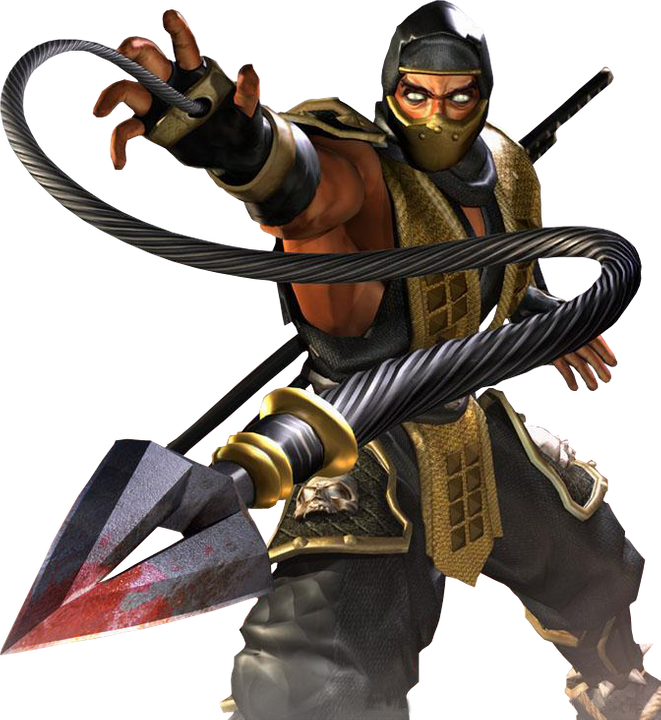 Mortal Kombat Ninja Scorpion Action Pose