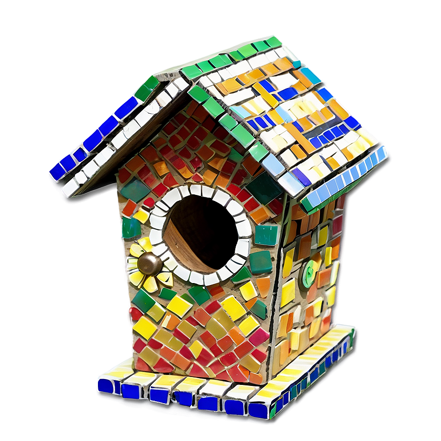 Mosaic Birdhouse Project Png 85