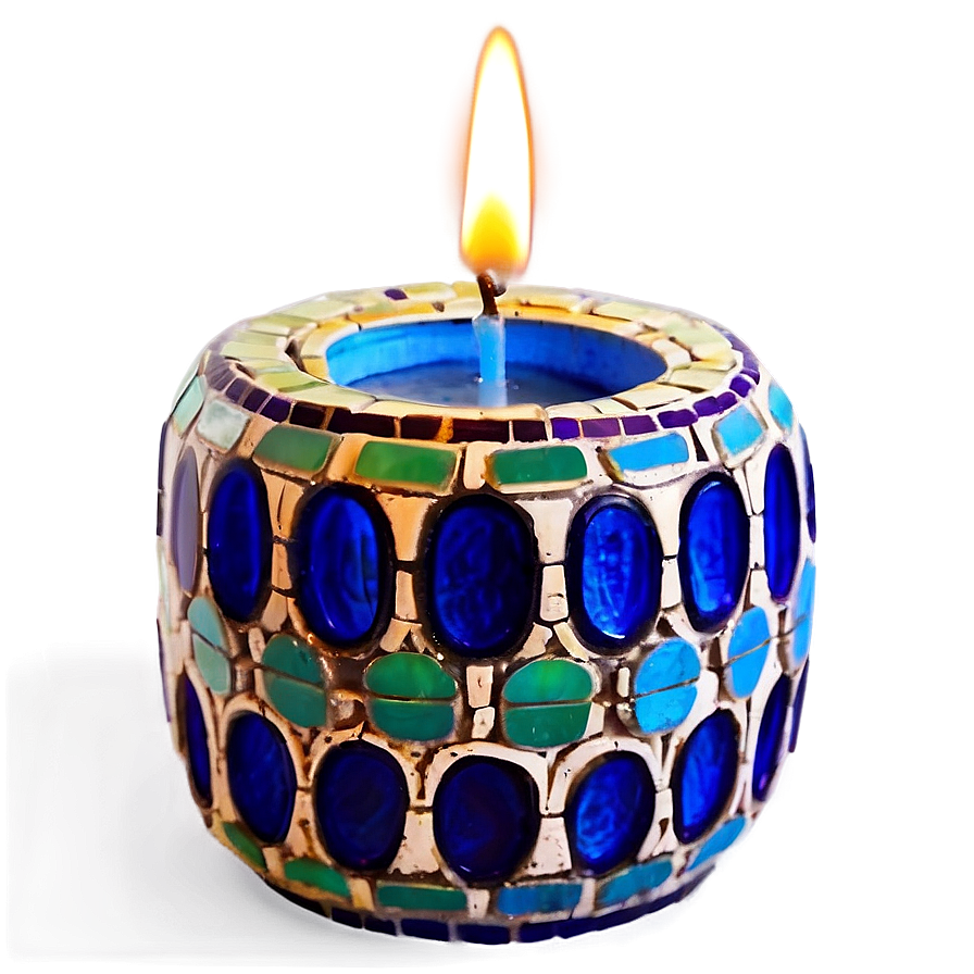 Mosaic Candle Holder Png 06252024