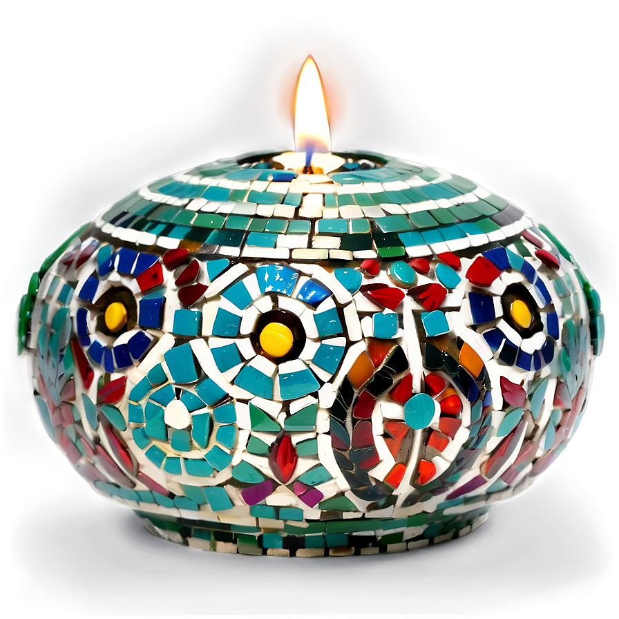 Mosaic Candle Holder Png 15