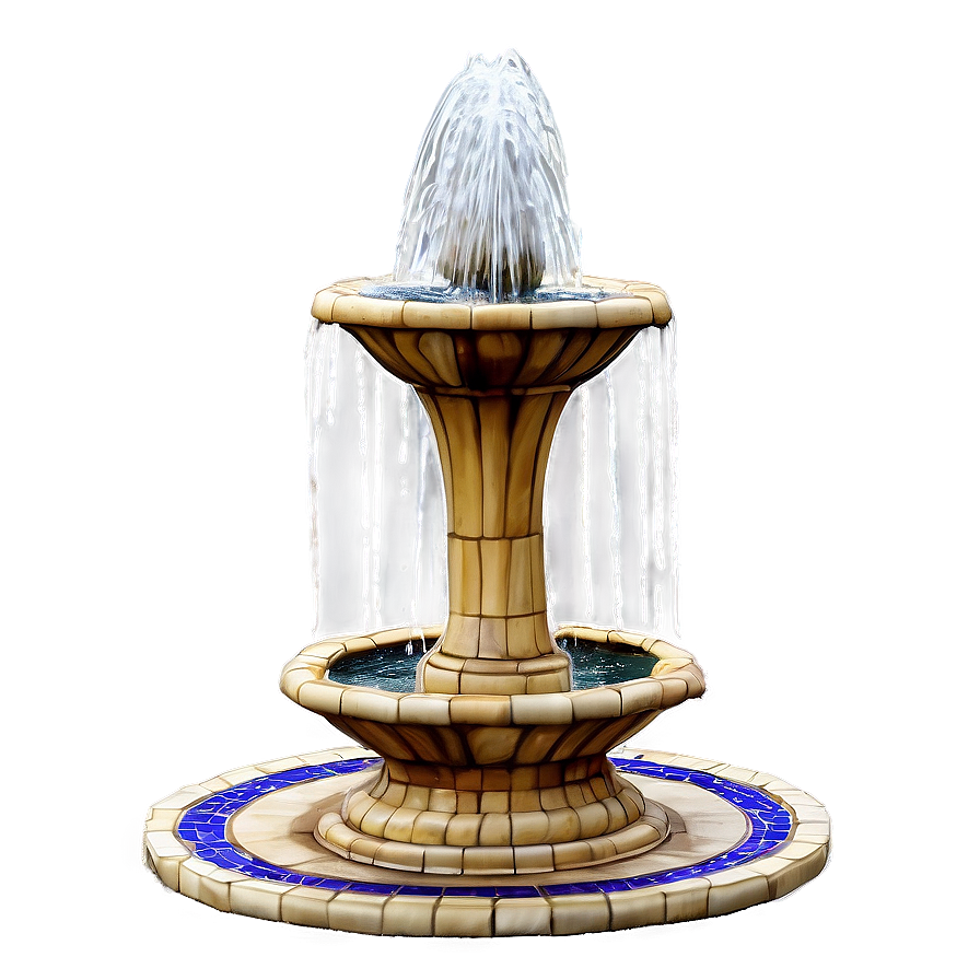 Mosaic Tile Fountain Png Ufd