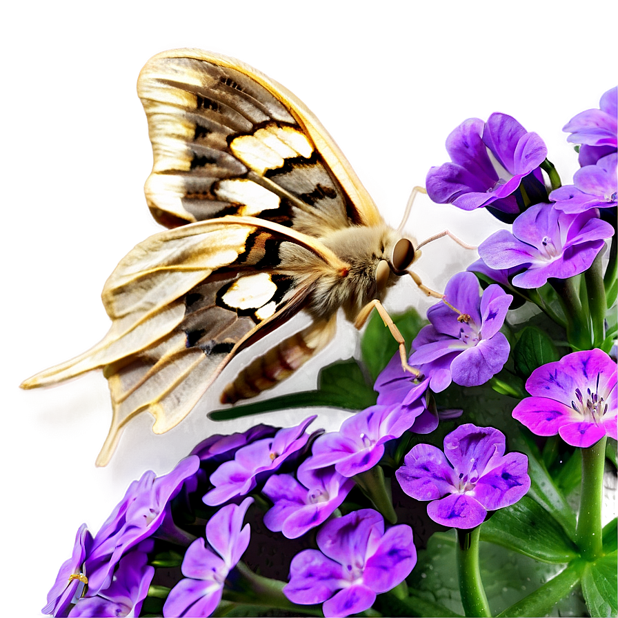 Moth On Flower Png 05242024