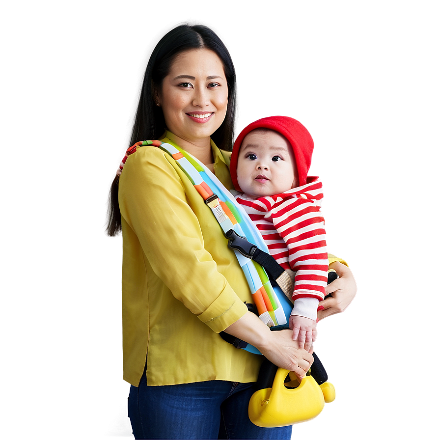 Mother And Baby In Sling Png Upc8