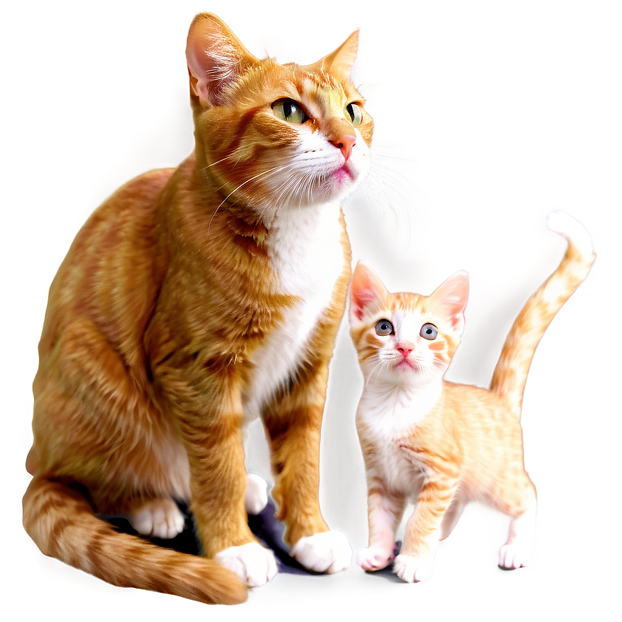 Mother Cat And Kittens Png B