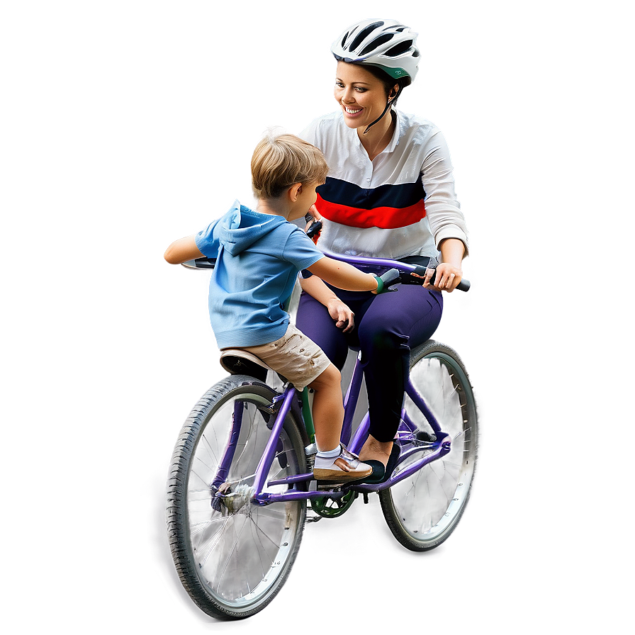 Mother Teaching Child To Ride Bike Png Atp91