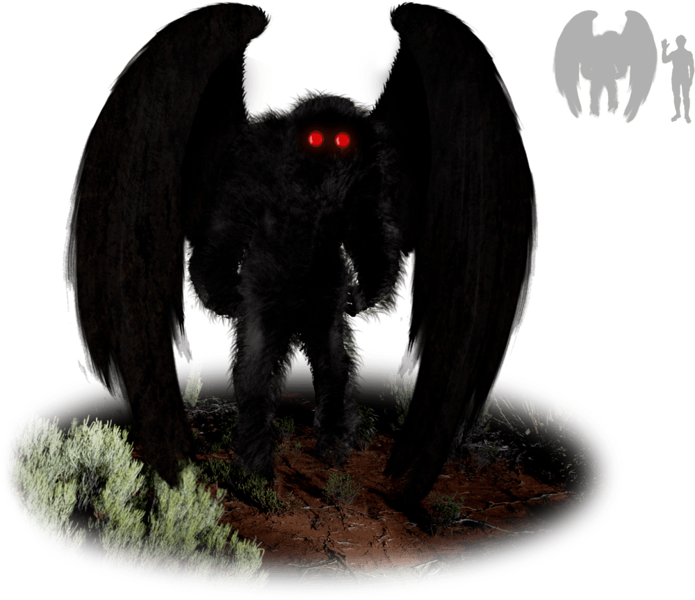 Mothman Cryptid Illustration