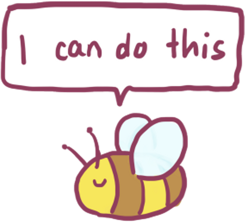 Motivational Bee Kawaii Art