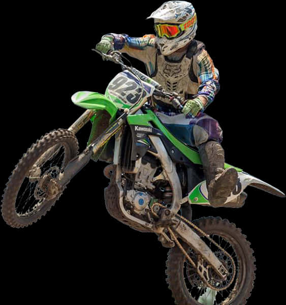 Motocross Rider Midair Kawasaki923