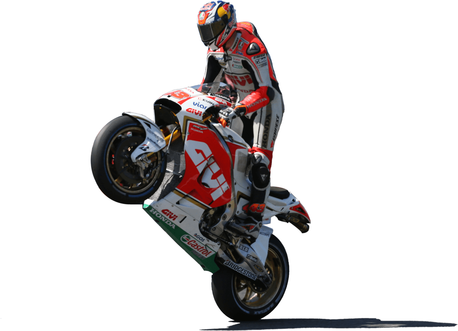 Motorcycle Racer Wheelie Performance