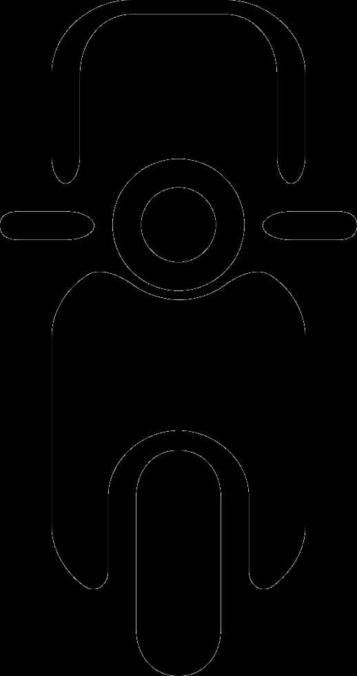 Motorcycle Rider Outline Silhouette