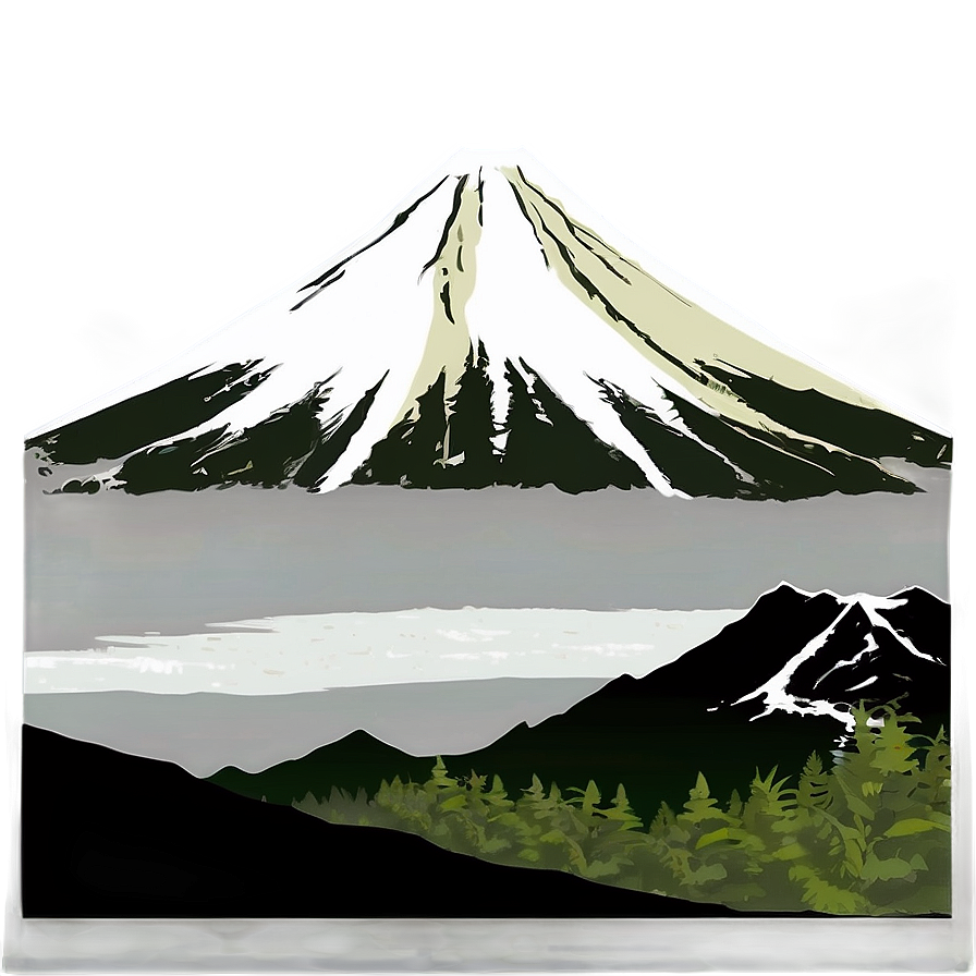 Mount Fuji Silhouette Png Diw98