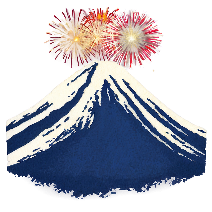 Mount Fuji With Fireworks Png 78