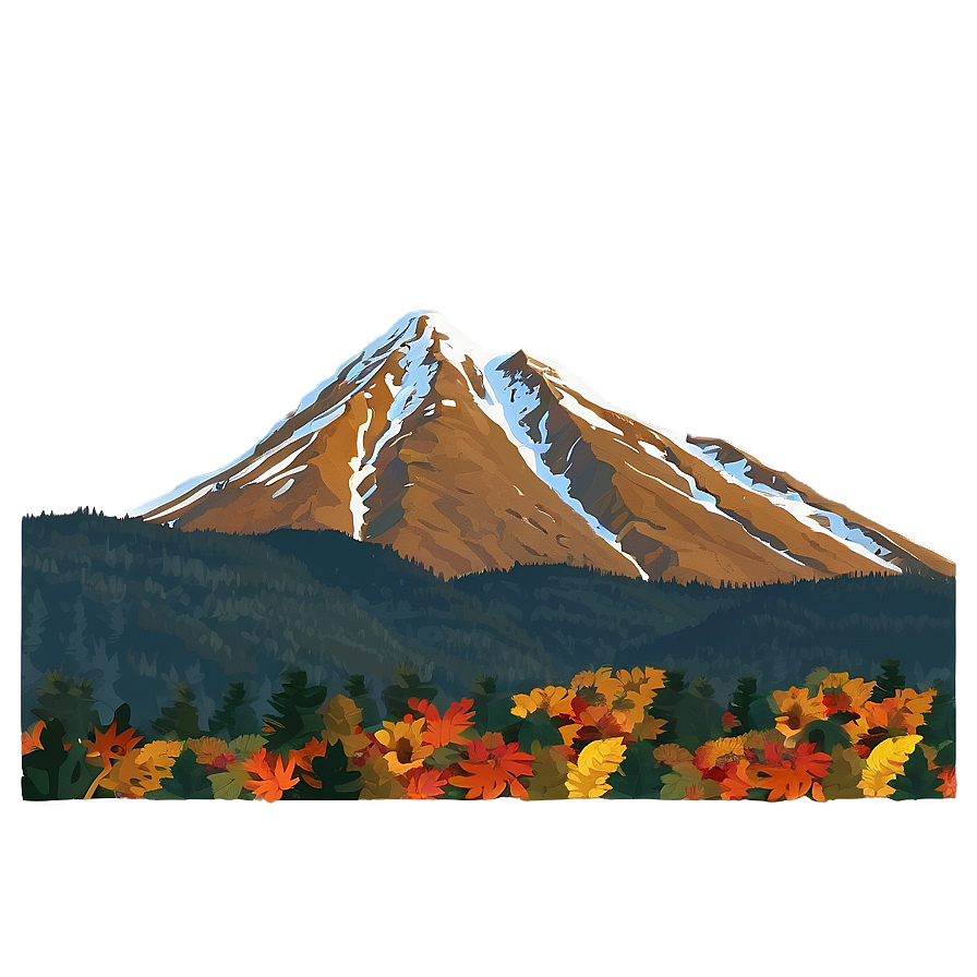 Mountain During Fall Png 96