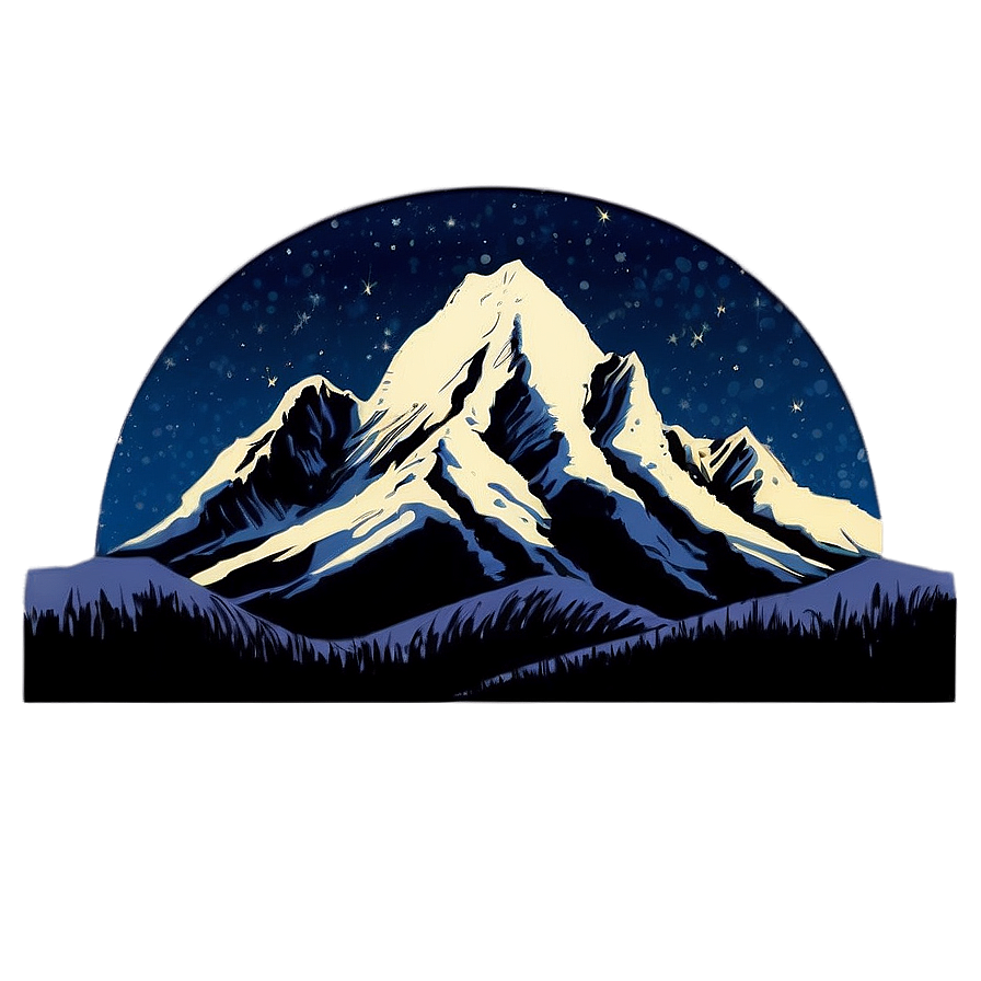 Mountain Night Sky Png Tef11