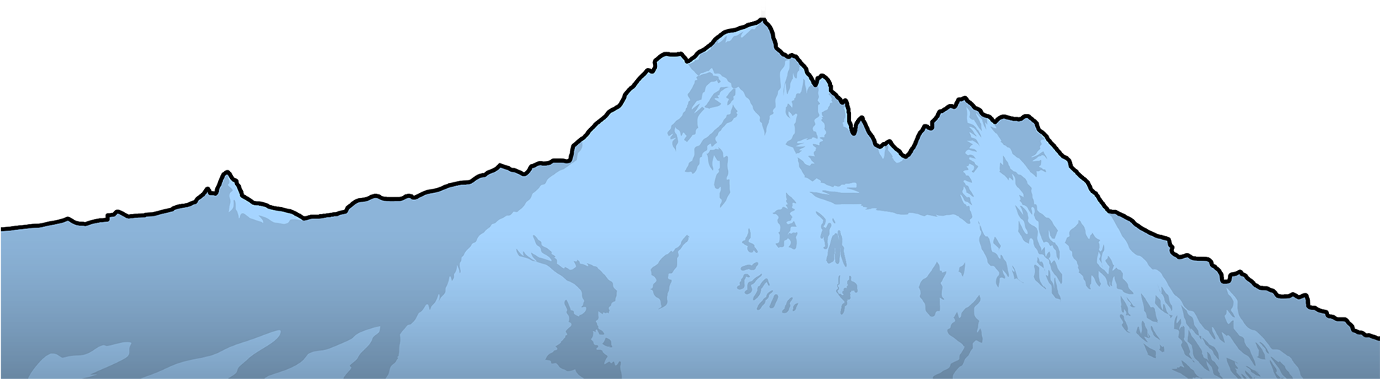 Mountain Summit Vector Illustration