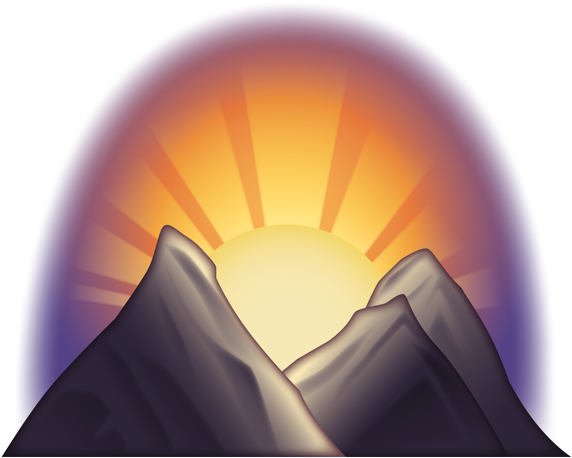 Mountain Sunrise Vector Illustration