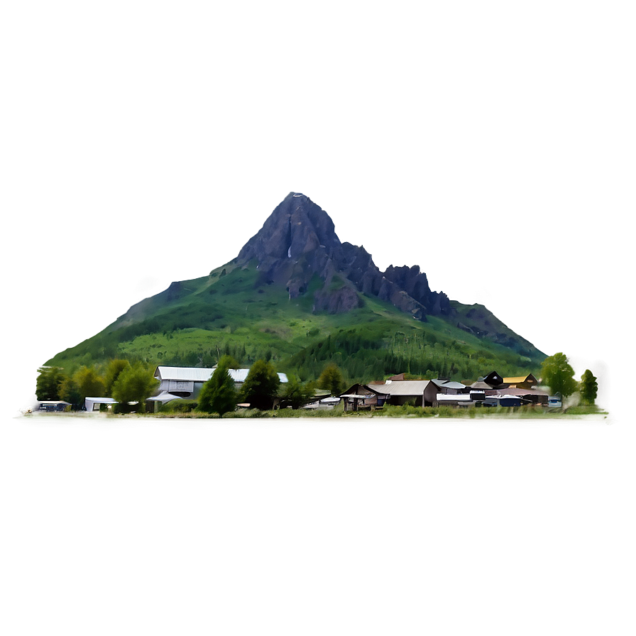 Mountain Town Landscape Png 23