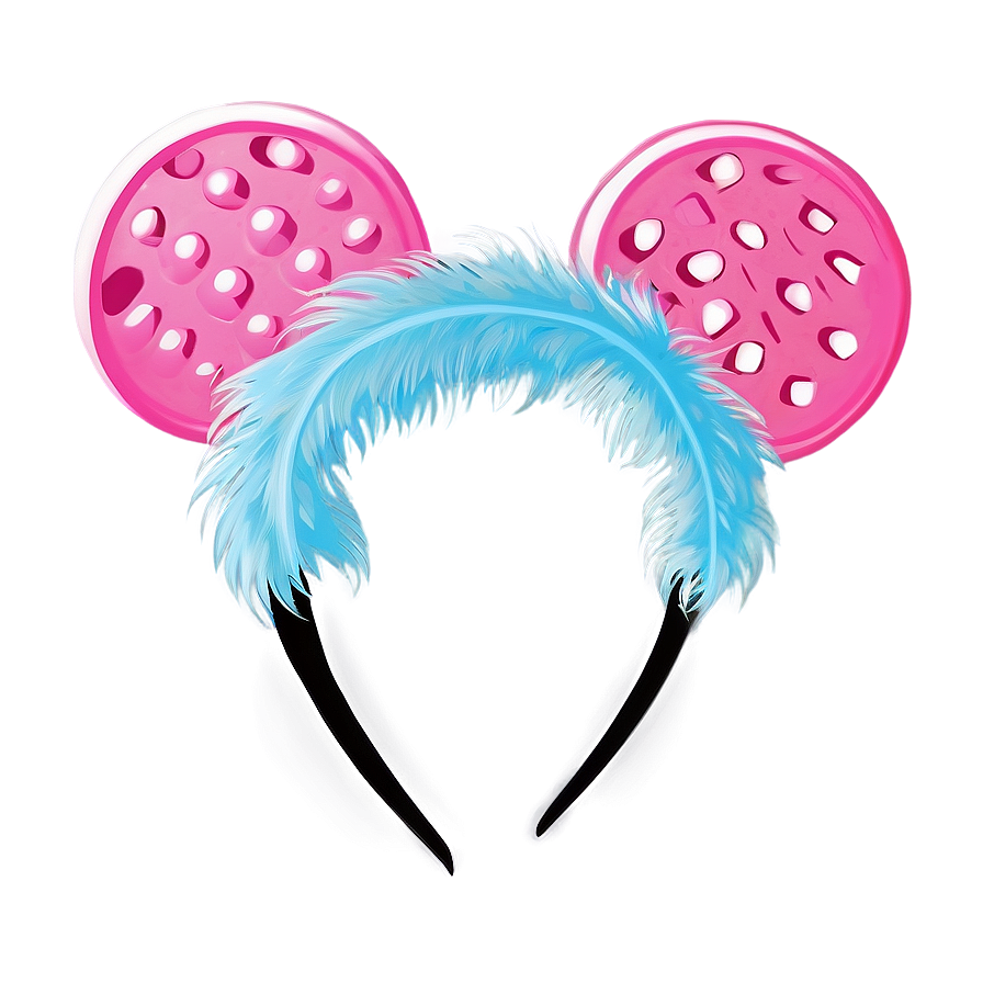 Mouse Ears With Feathers Png 06292024