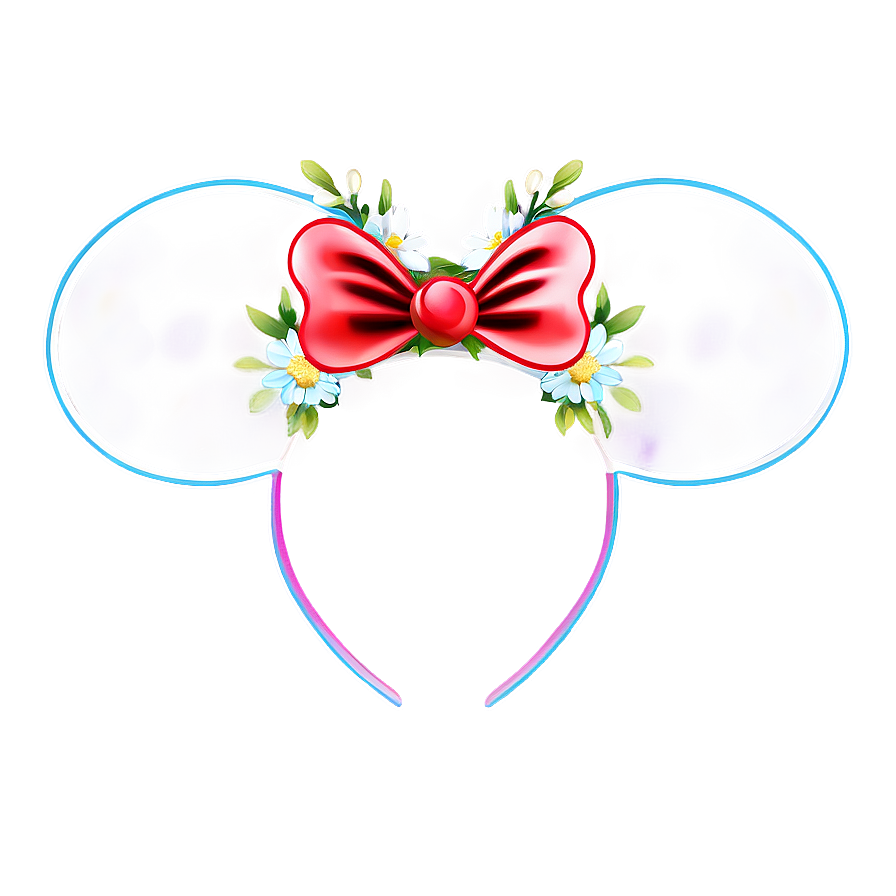 Mouse Ears With Flowers Png 06292024 Image