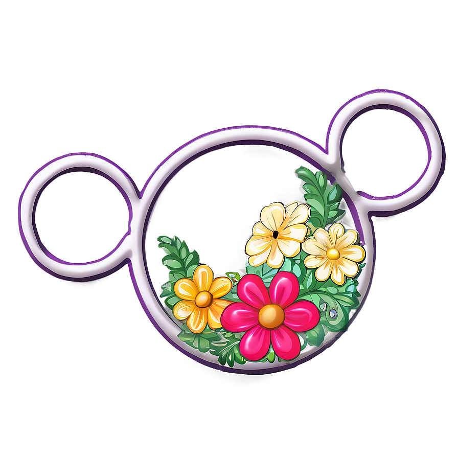 Mouse Ears With Flowers Png 71 Image