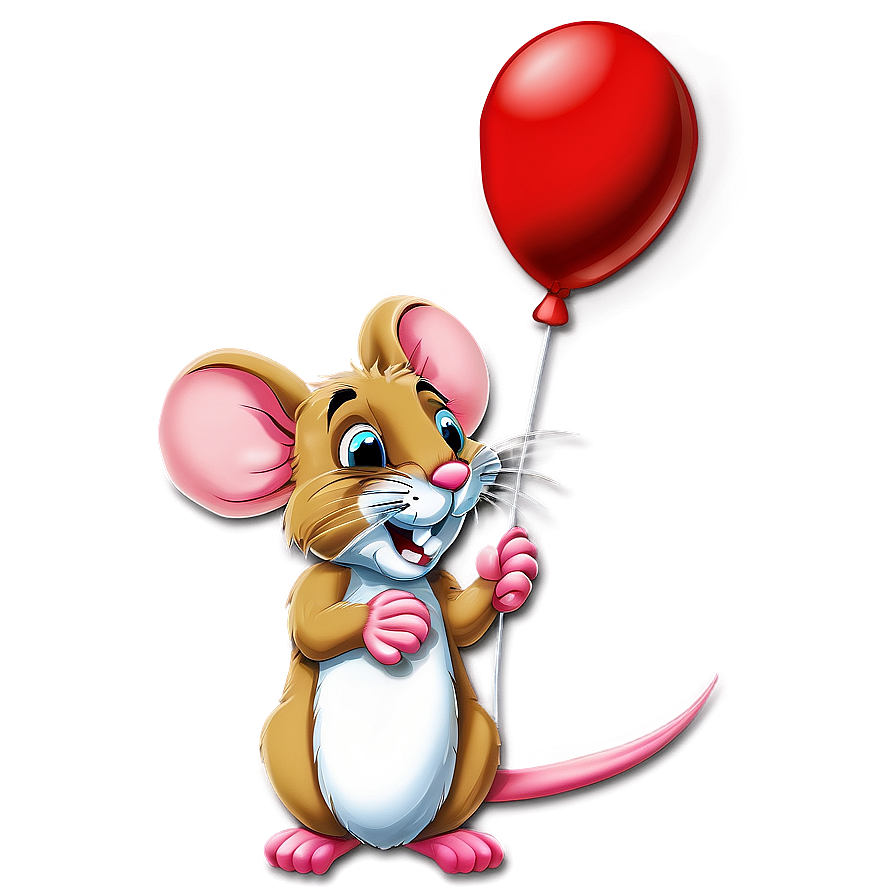 Mouse With Balloon Png Vtc63