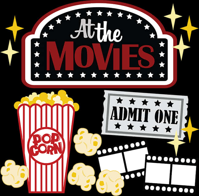 Movie Night Popcorn Clipart