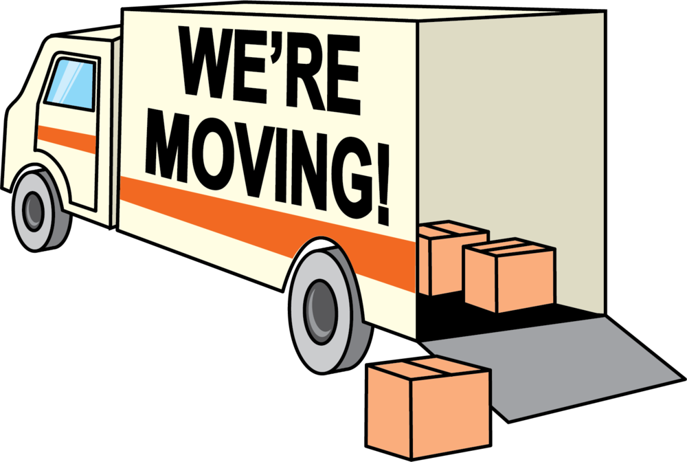 Moving Announcement Truck Illustration