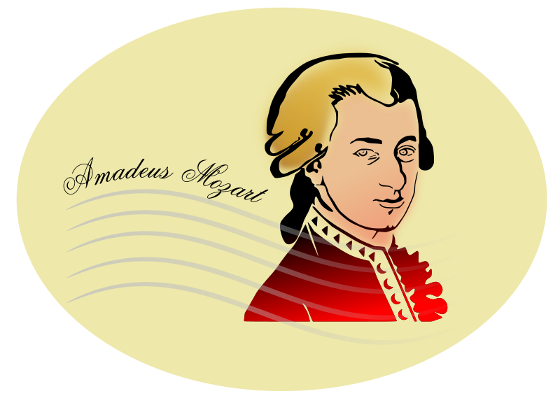 Mozart Cartoon Portrait