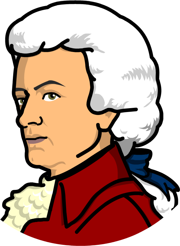 Mozart Cartoon Portrait