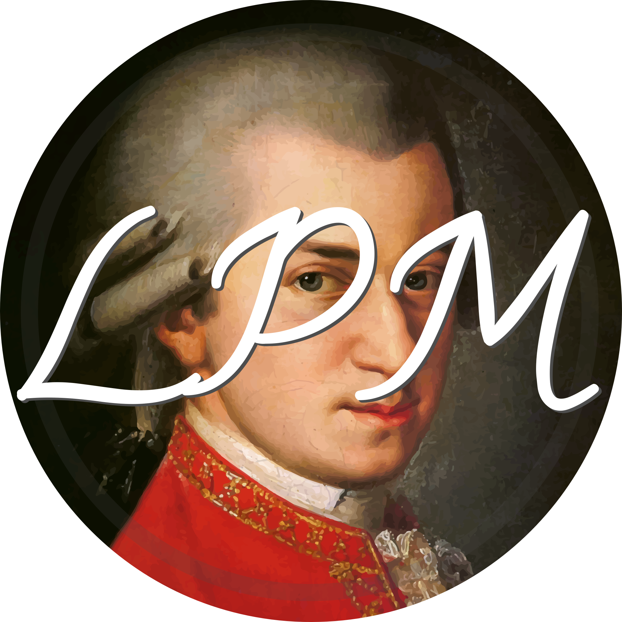 Mozart Portraitwith Initials