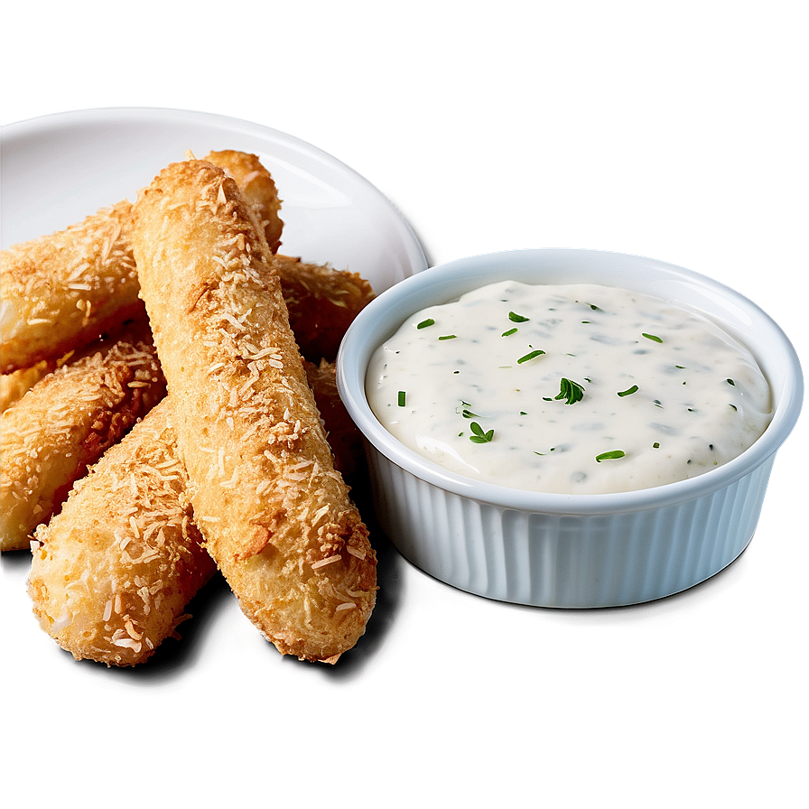 Mozzarella Sticks With Garlic Dip Png Ioi65