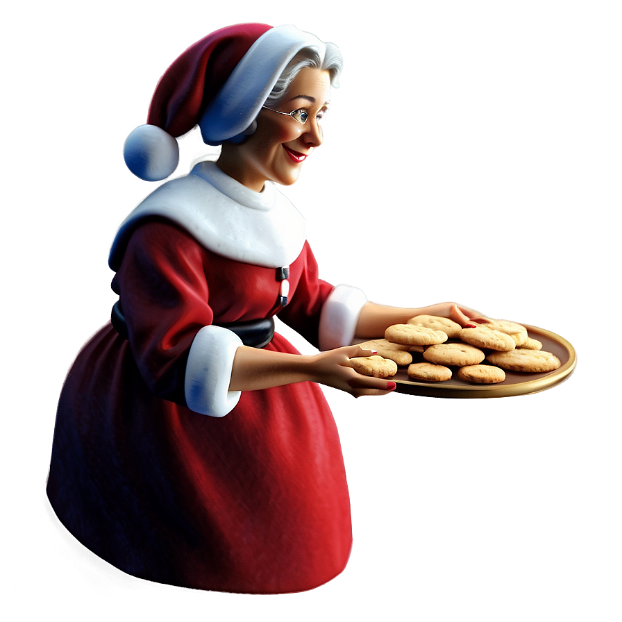 Mrs Claus Baking Cookies Png Kbw49