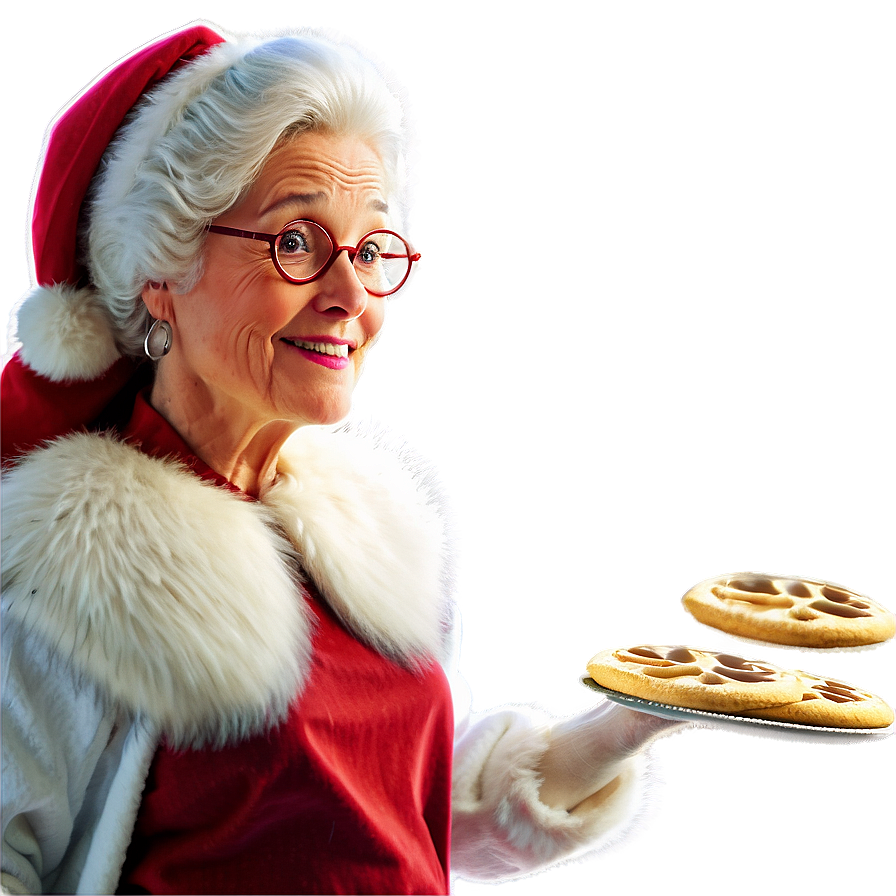 Mrs Claus Baking Cookies Png Shk