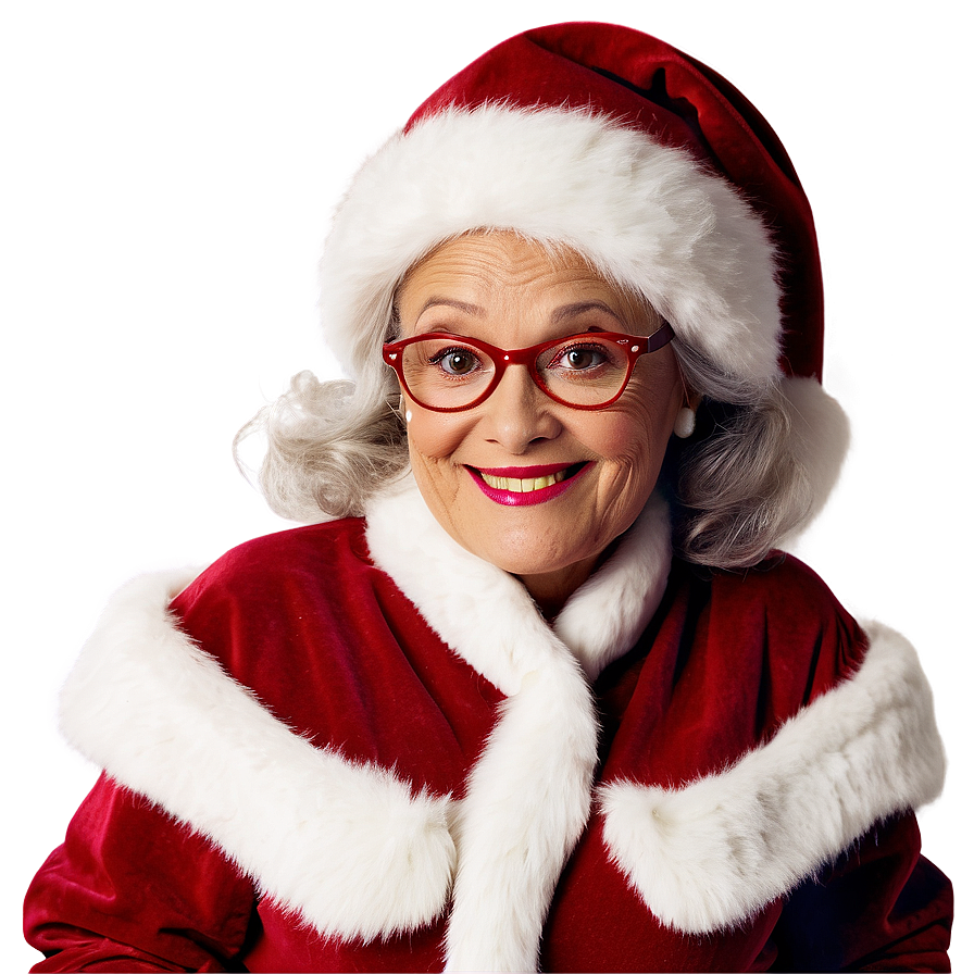 Mrs Claus In Christmas Village Png Cor26