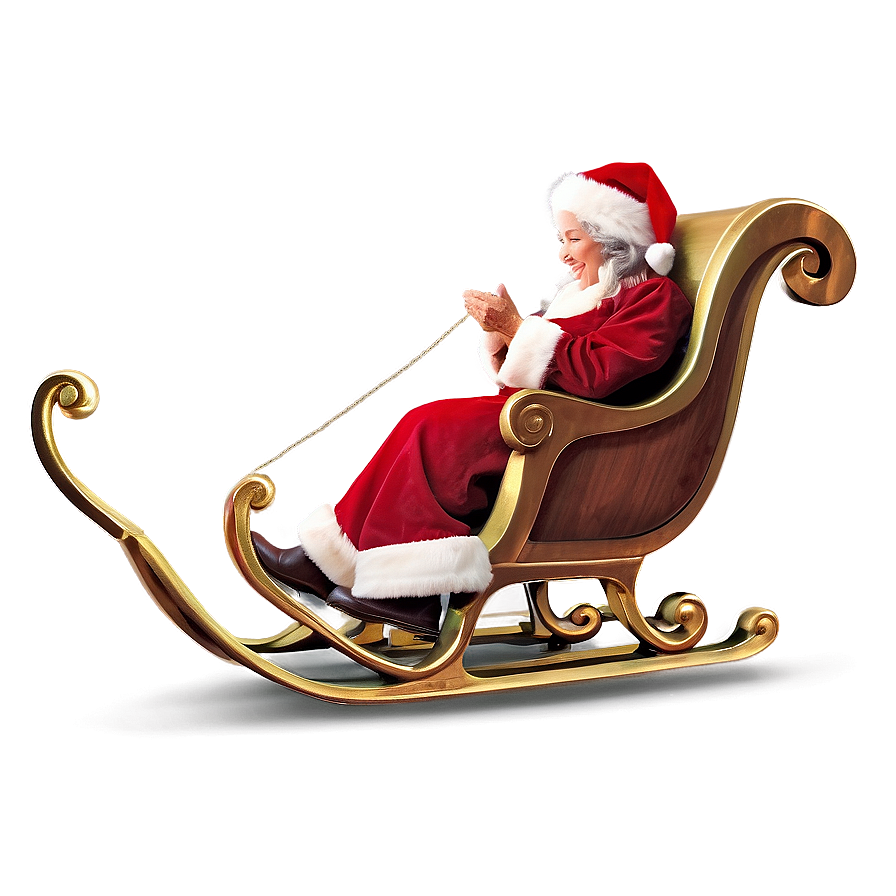 Mrs Claus In Sleigh Png 06292024