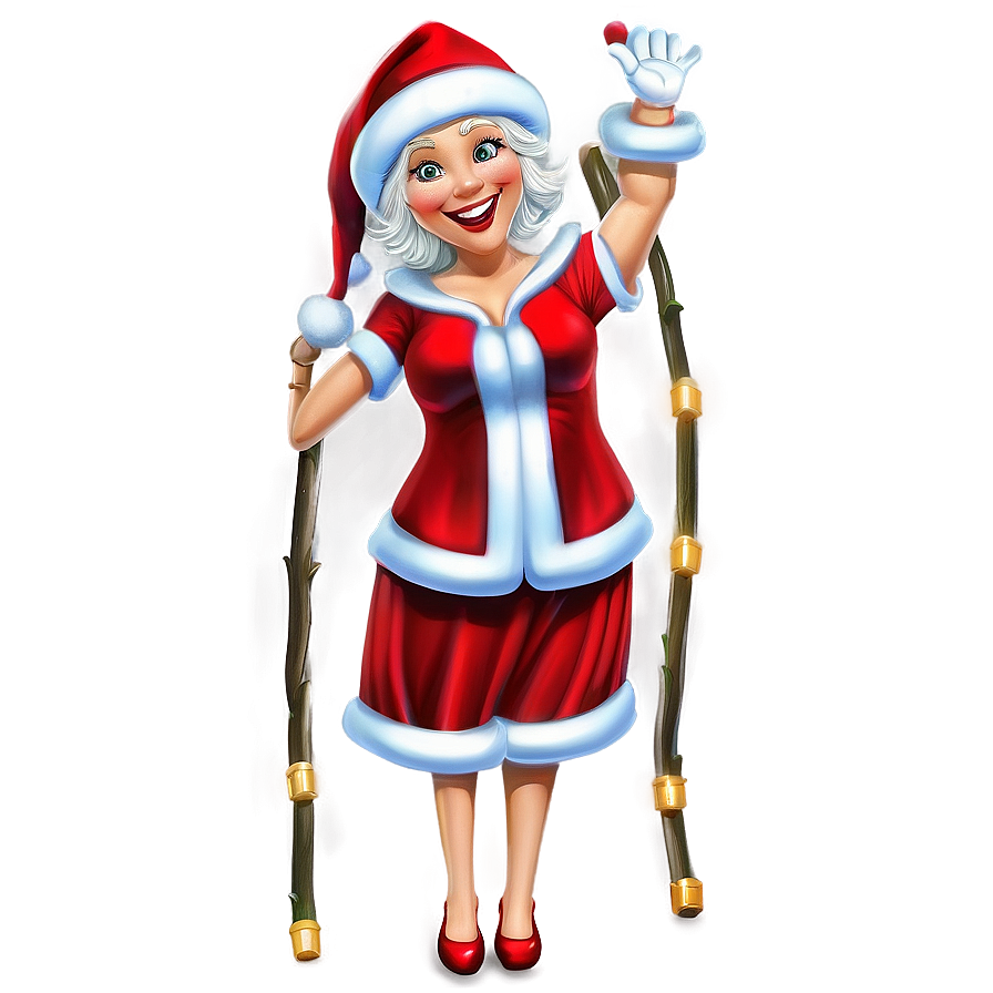 Mrs Claus Welcoming Christmas Png 06292024