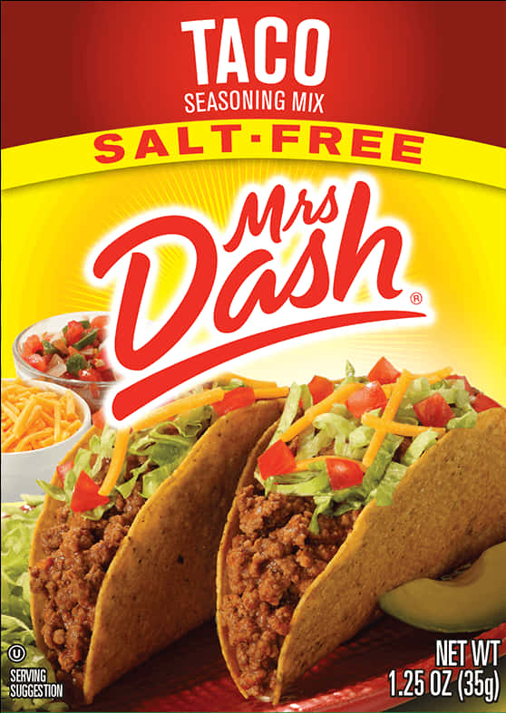 Mrs Dash Salt Free Taco Seasoning Mix Packet